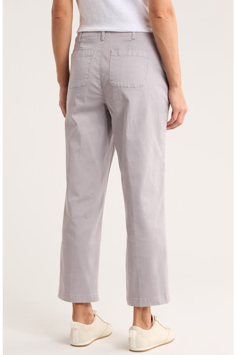 Marilyn Ankle Straight Leg Twill Pants, Alternate, color, PEARL GREY