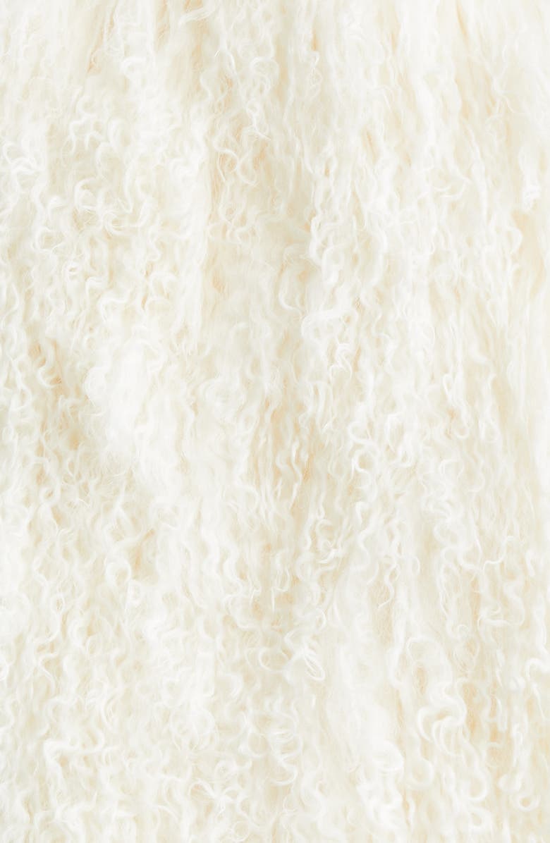 Stand Studio Curly Genuine Shearling Jacket, Alternate, color, Off White