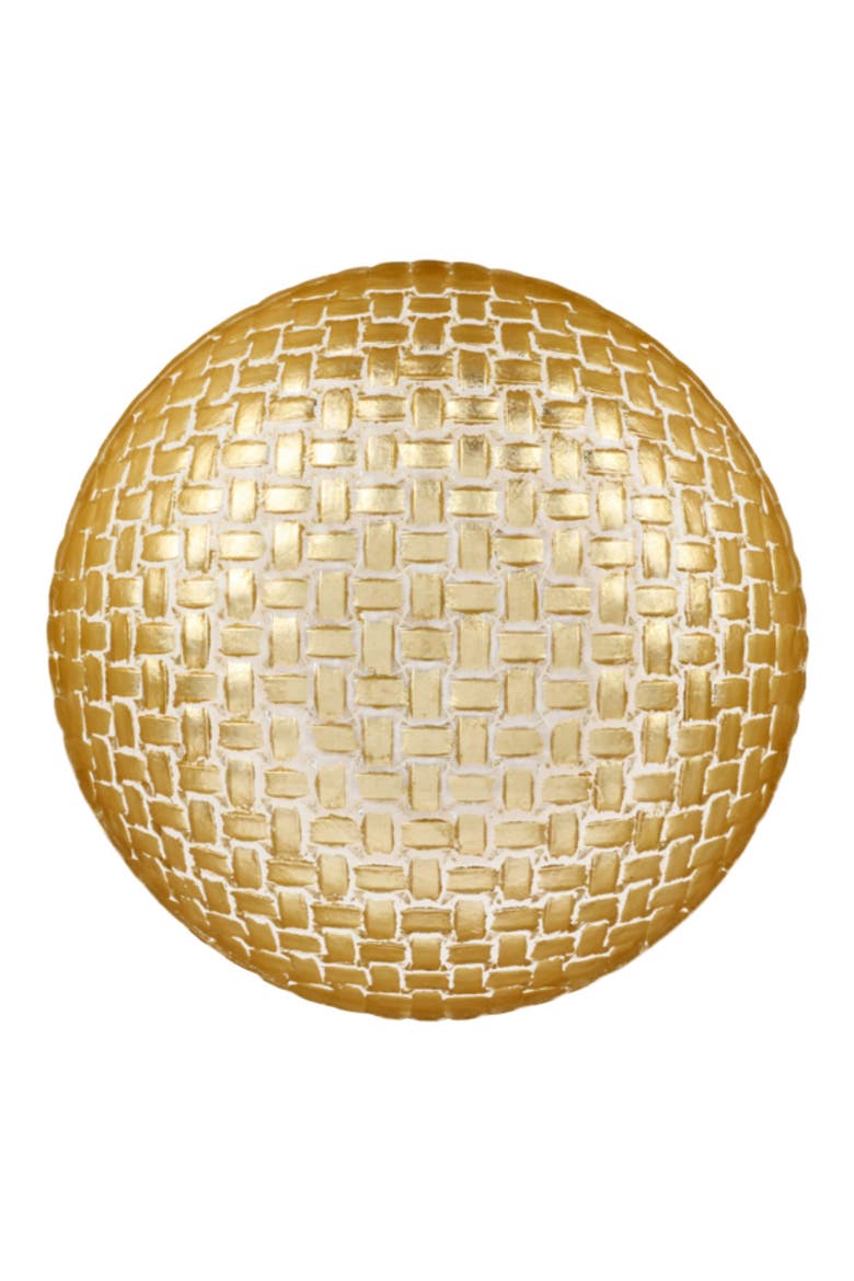 Rufolo Glass Basketweave Small Serving Bowl, Main, color, GOLD