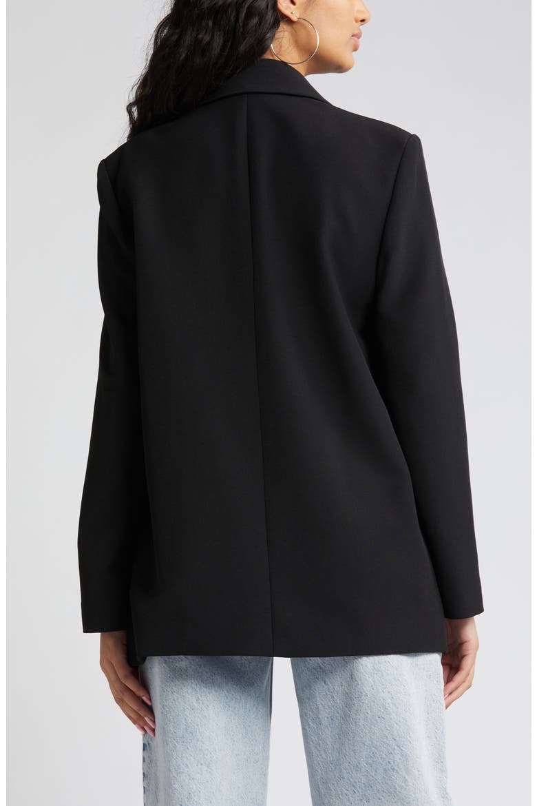 Oversize Double Breasted Blazer, Alternate, color, BLACK