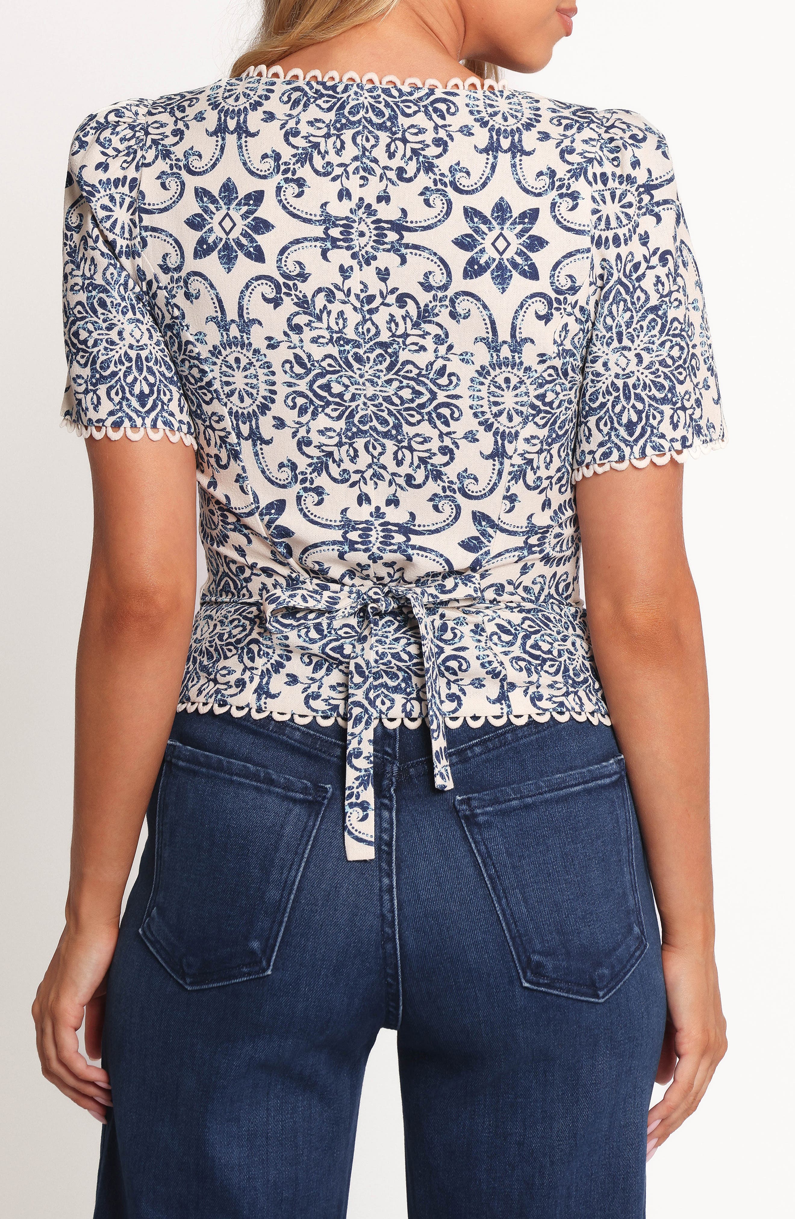 Jett Mosaic Print Button Front Top - image 2