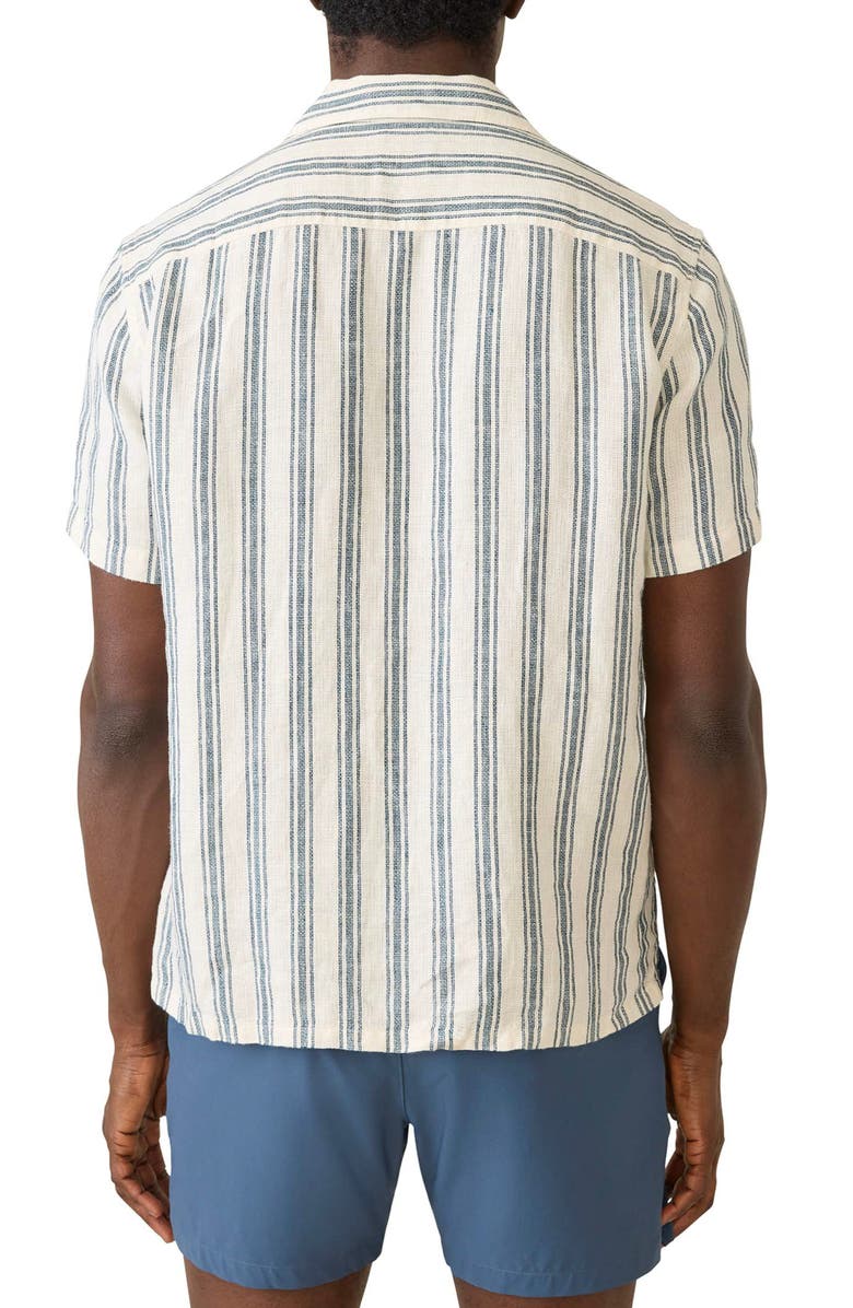 Faherty Palma Stripe Linen Camp Shirt, Alternate, color,