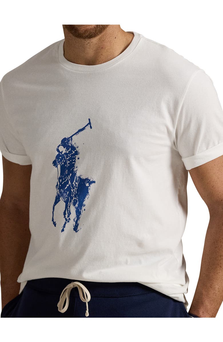 Polo Ralph Lauren Big & Tall Big Pony T-Shirt, Alternate, color, Nevis White