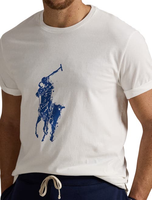 Polo Ralph Lauren Classic Fit Big Pony Logo Graphic T-shirt In White