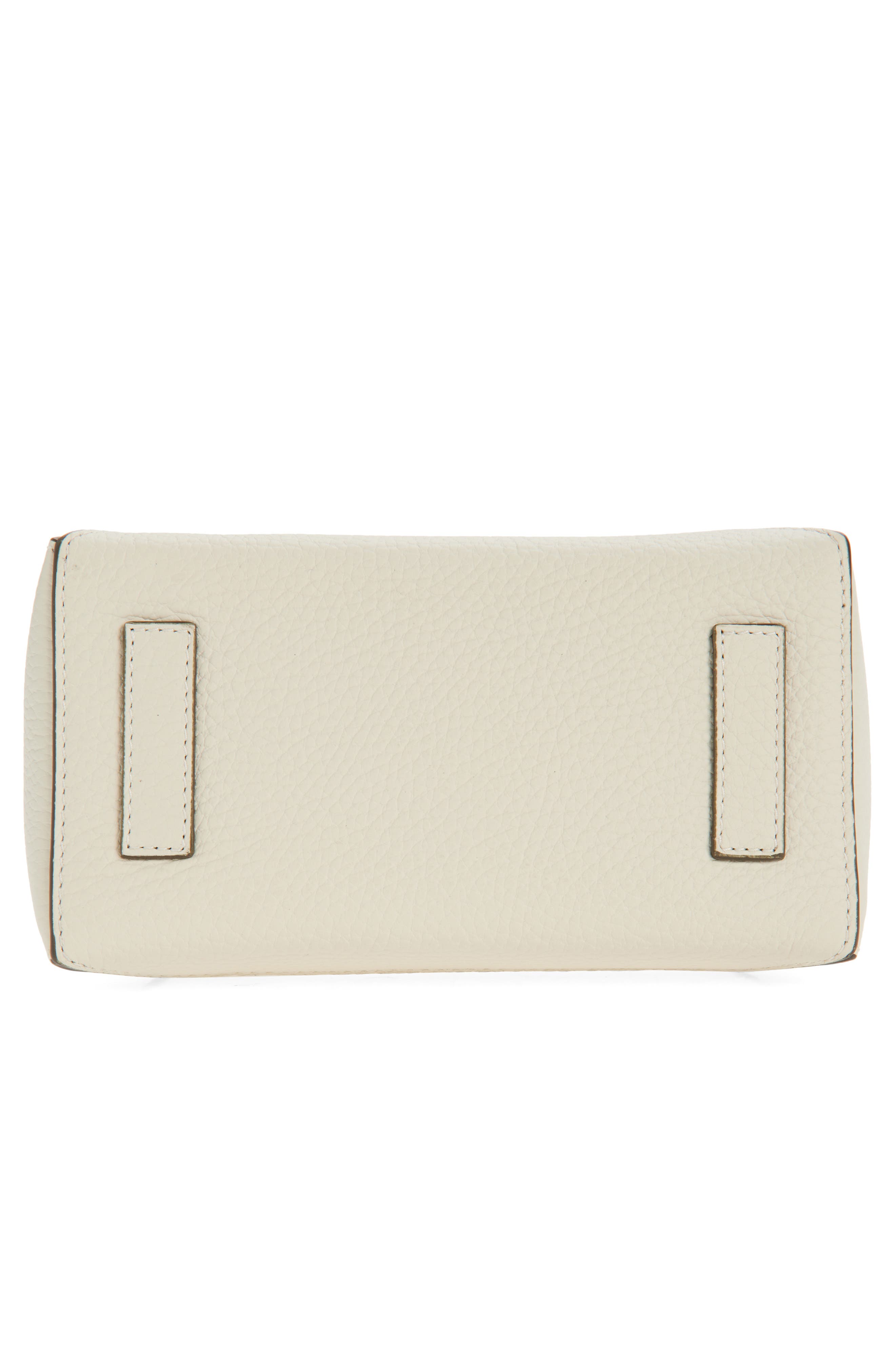 Strathberry Nano Mosaic Grained Leather Top Handle Bag, Alternate, color, Vanilla