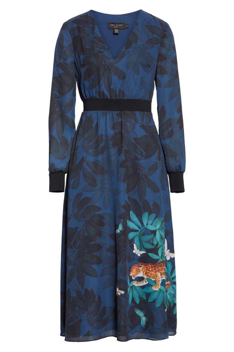 Emrall Houdini Long Sleeve Dress, Alternate, color, NAVY