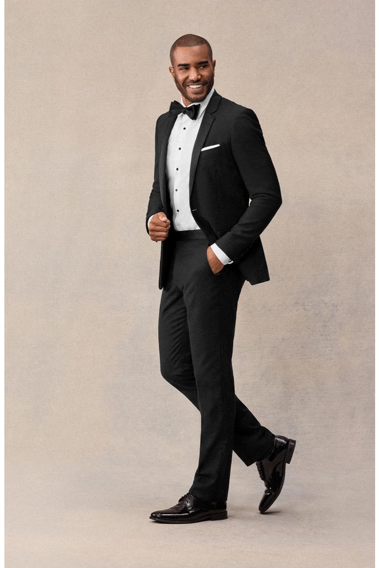 Notch Tuxedo Jacket, Alternate, color, Black