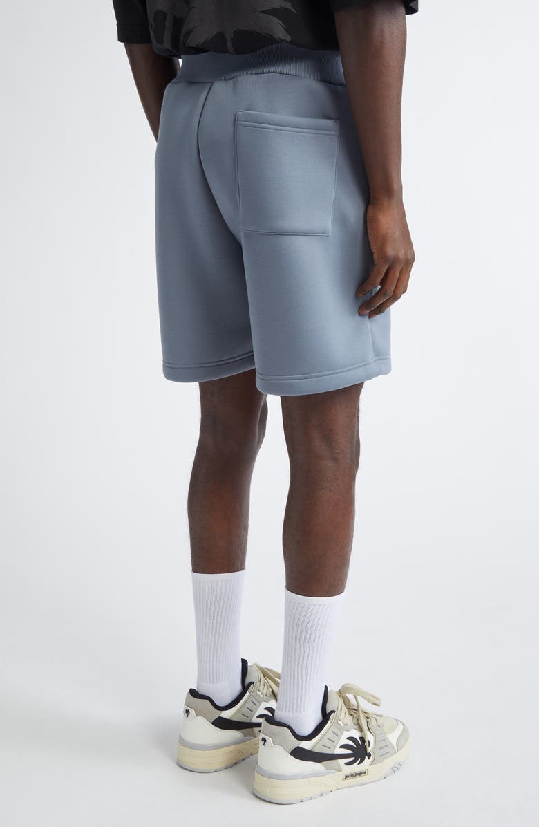 Palm Angels Embroidered Monogram Scuba Knit Shorts, Alternate, color, 