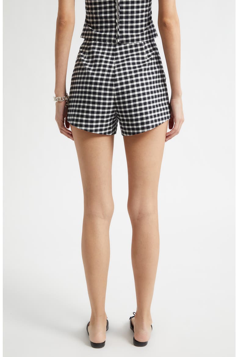 Chiara Check Shorts, Alternate, color, BLACK/ WHITE