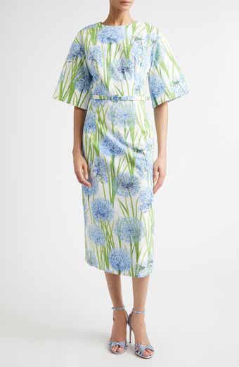 Allium Cotton Stretch Poplin Belted Midi Dress