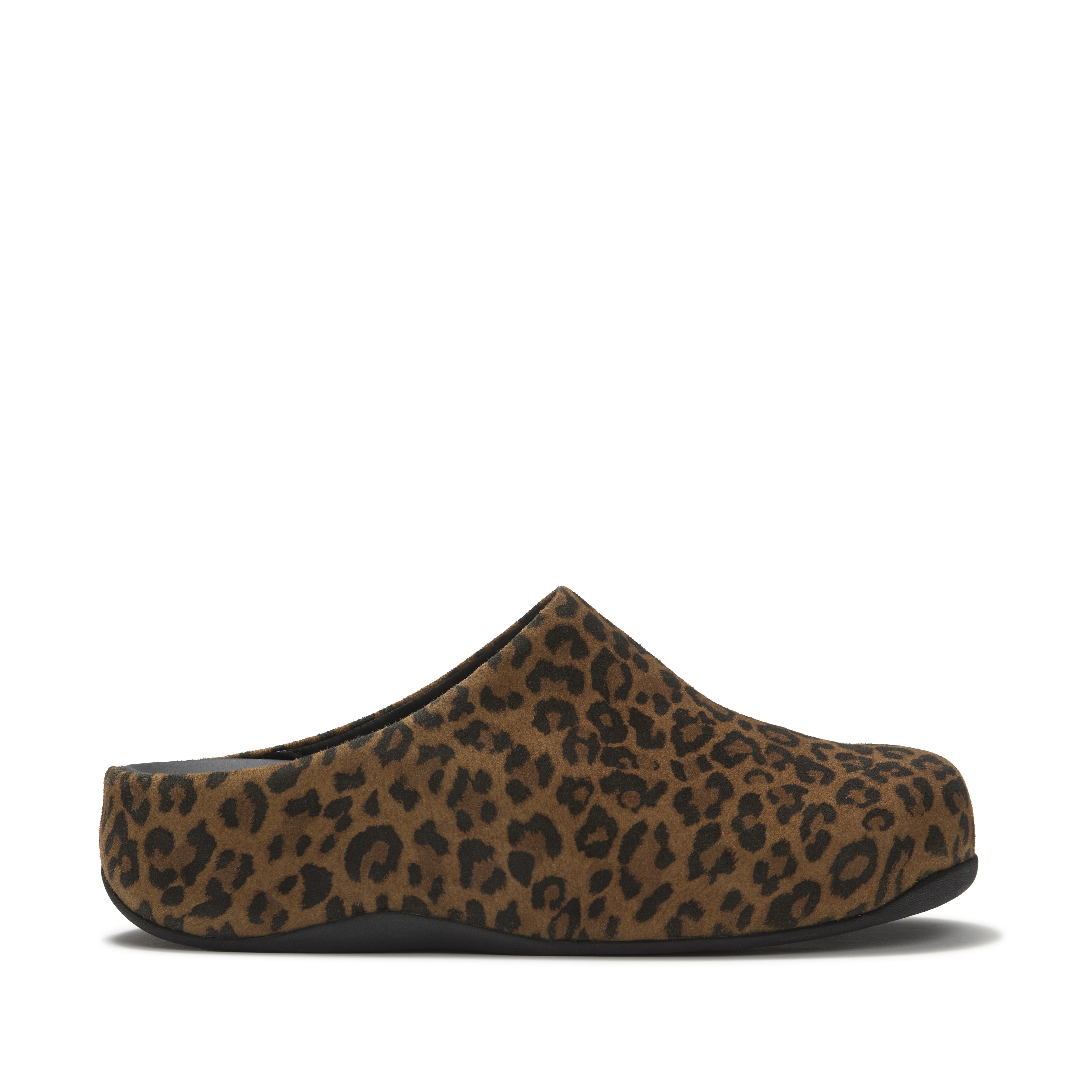 Shuv Suede Leopard Mules, Alternate, color, Tan/Black