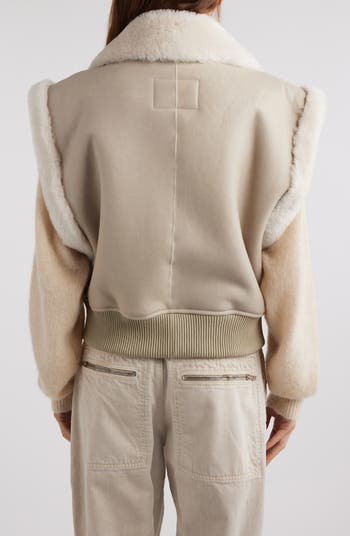 Isabel Marant(イザベルマラン)Edwina lamb shearling vest/Sale Edwina shearling-trimmed leather vest in brown - Isabel
