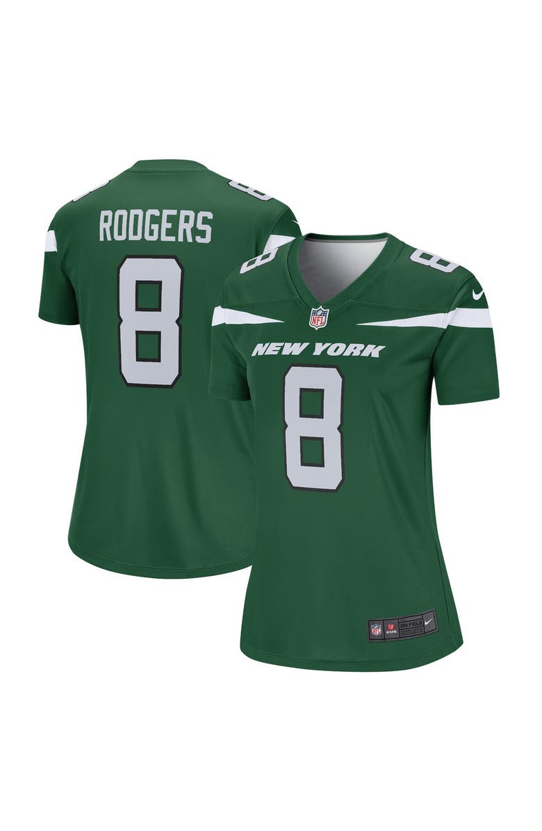 Nike Women's Nike Aaron Rodgers Gotham Green New York Jets Team Legend Player Performance Top, Main, color, 