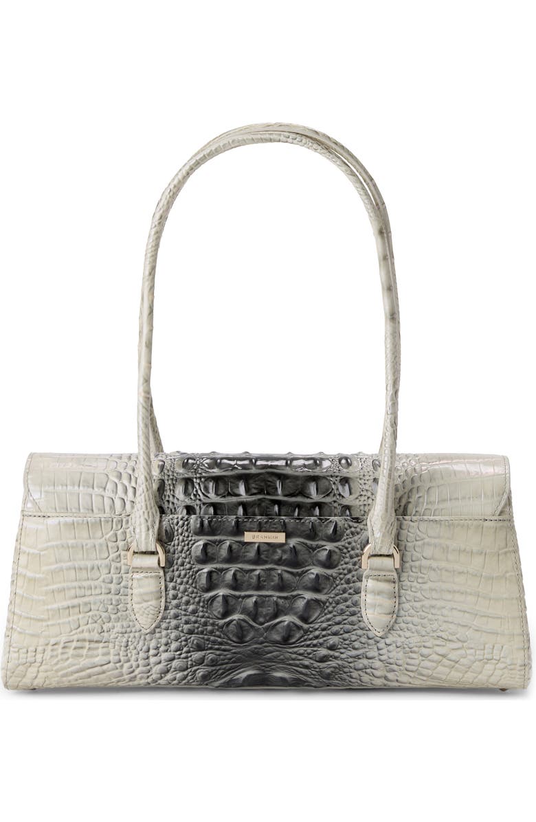 Brahmin Dayan Croc Embossed Leather Satchel, Alternate, color, Everlasting Ombre Melbourne