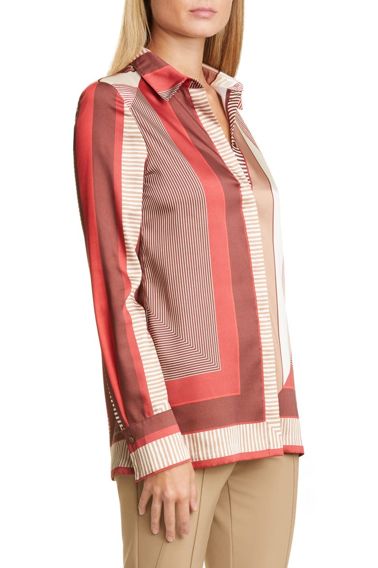 Eric Prism Print Twill Blouse, Main, color, CARNELIAN MULTI