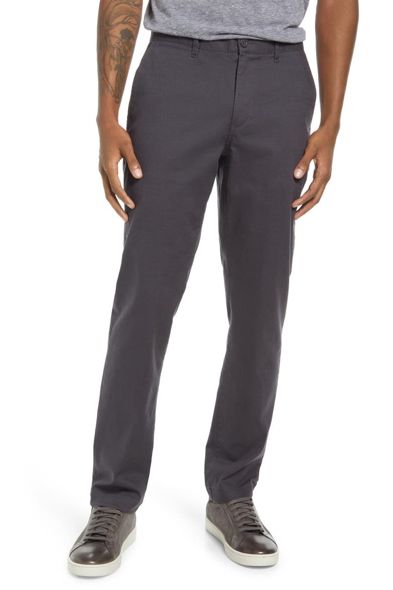 Stretch Canvas Pants, Main, color, SLATE GREY