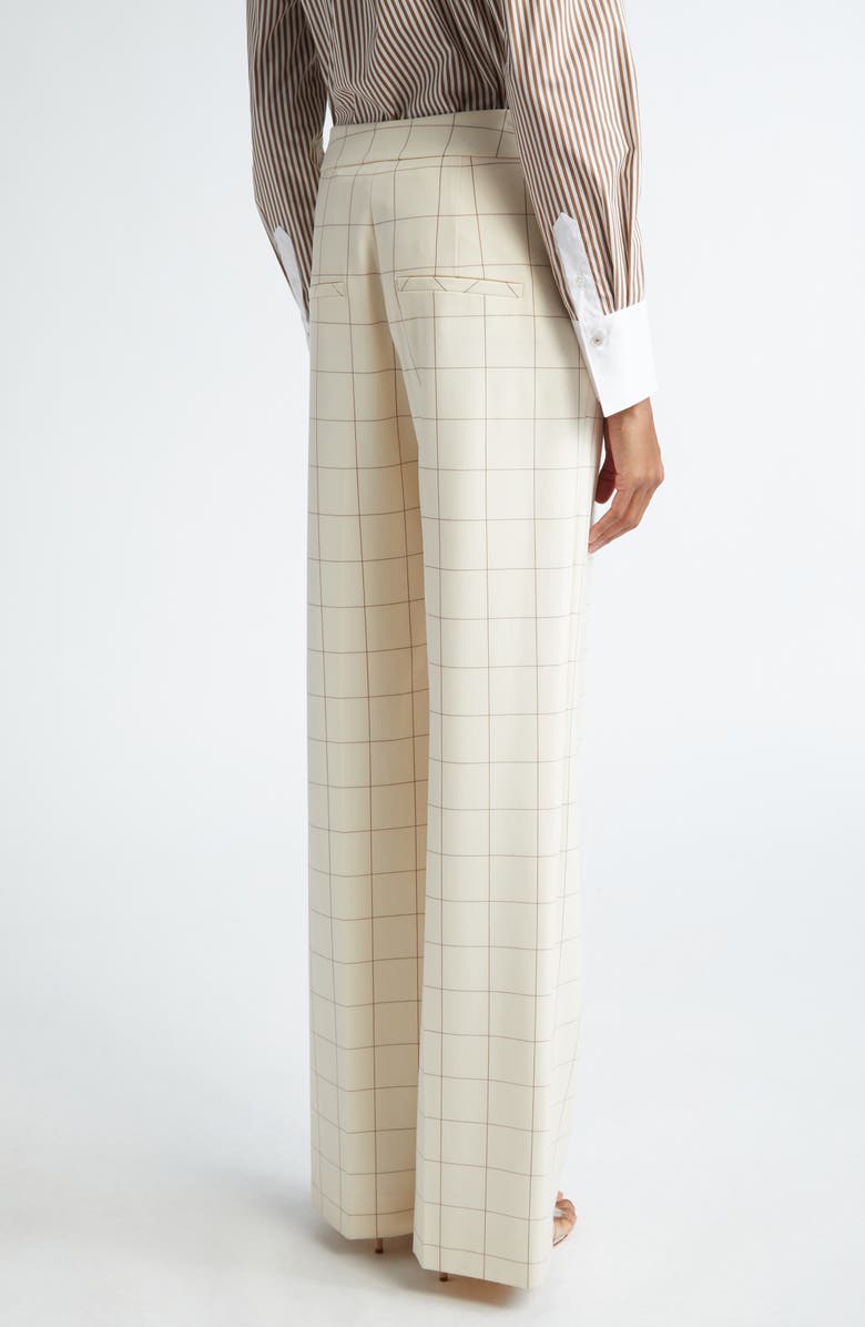 Veronica Beard Tonelli Windowpane Plaid Linen & Cotton Pants, Alternate, color, 