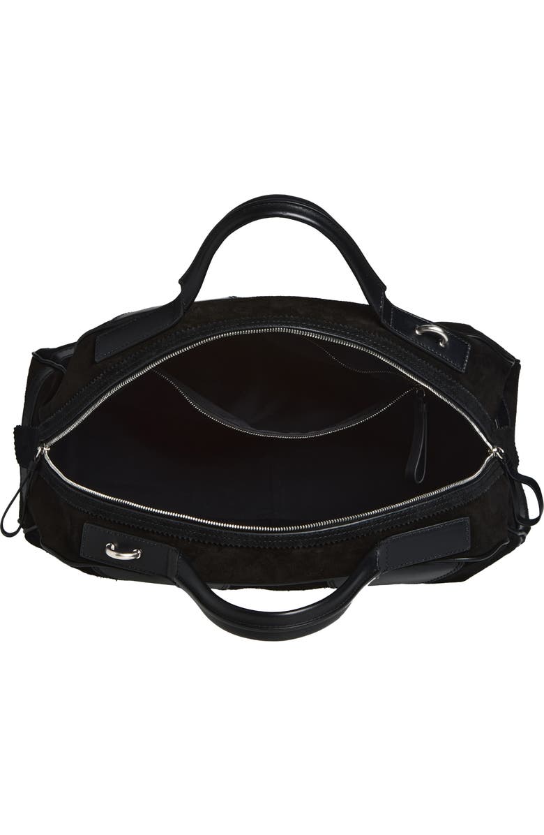Dries Van Noten Suede Duffle Bag, Alternate, color, Black