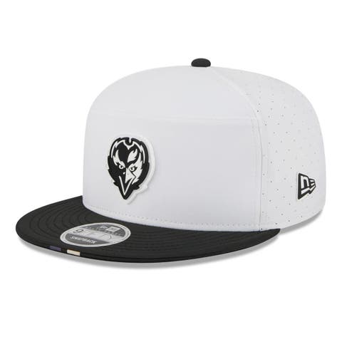 Men's New Era  White/Black Baltimore Ravens 2025 NFL Training Camp Split Panel 9FIFTY Snapback Hat