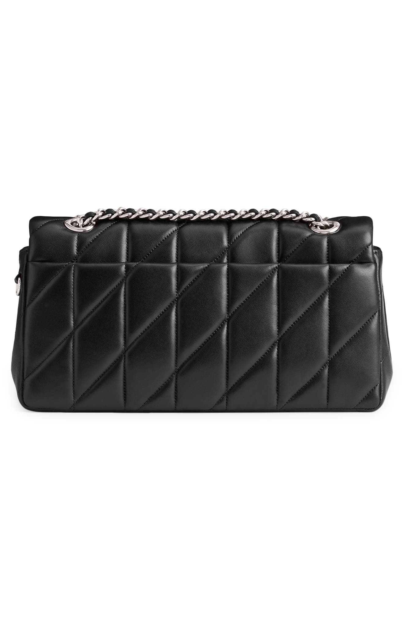 COACH Tabby 26 Quilted Leather Convertible Crossbody Bag, Alternate, color, Silver/Black