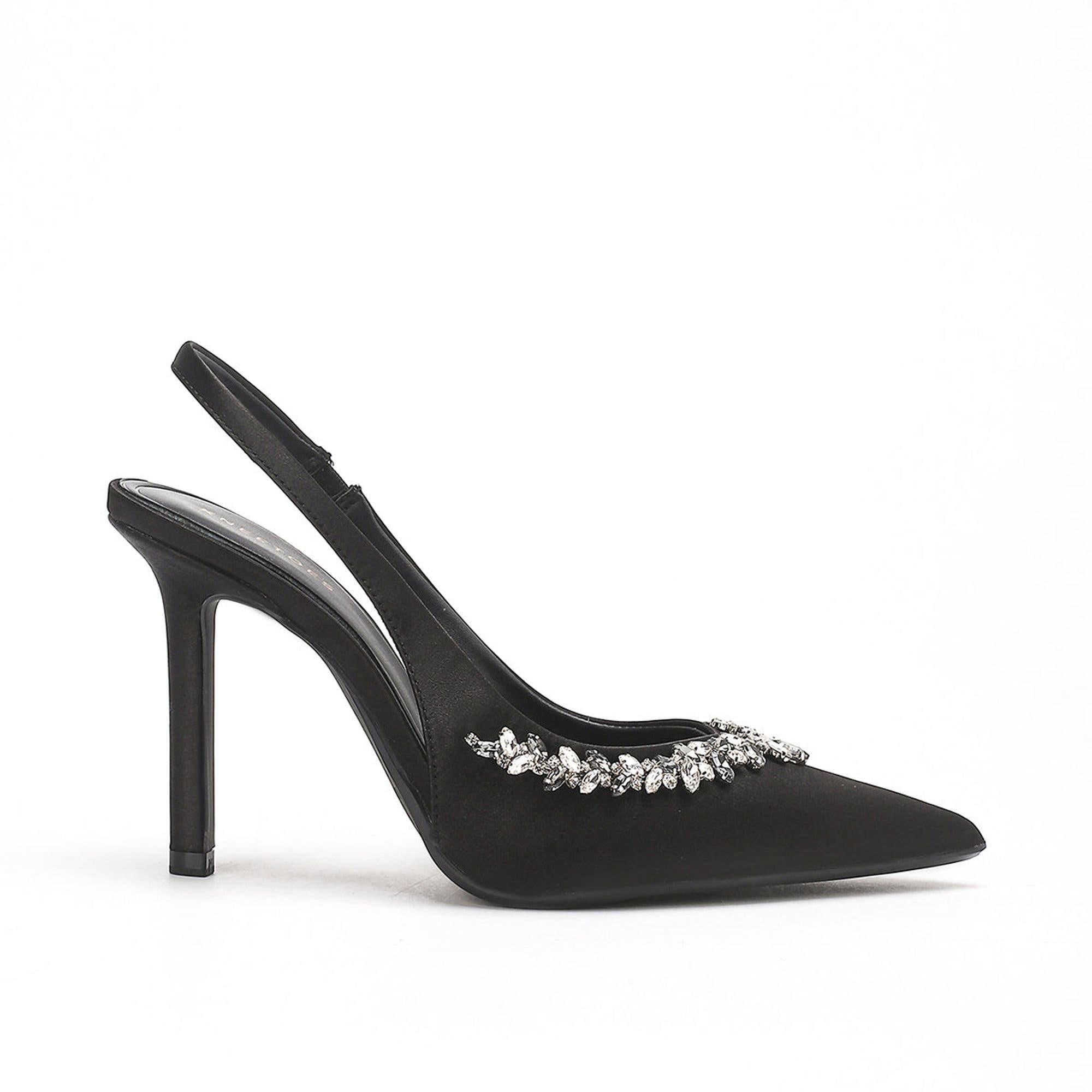 Cressida Crystal Heel, Alternate, color, Black