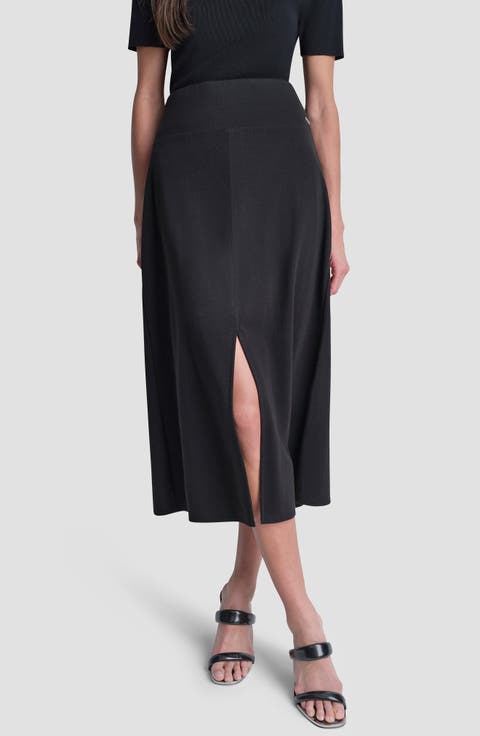Arid A-Line Knit Midi Skirt