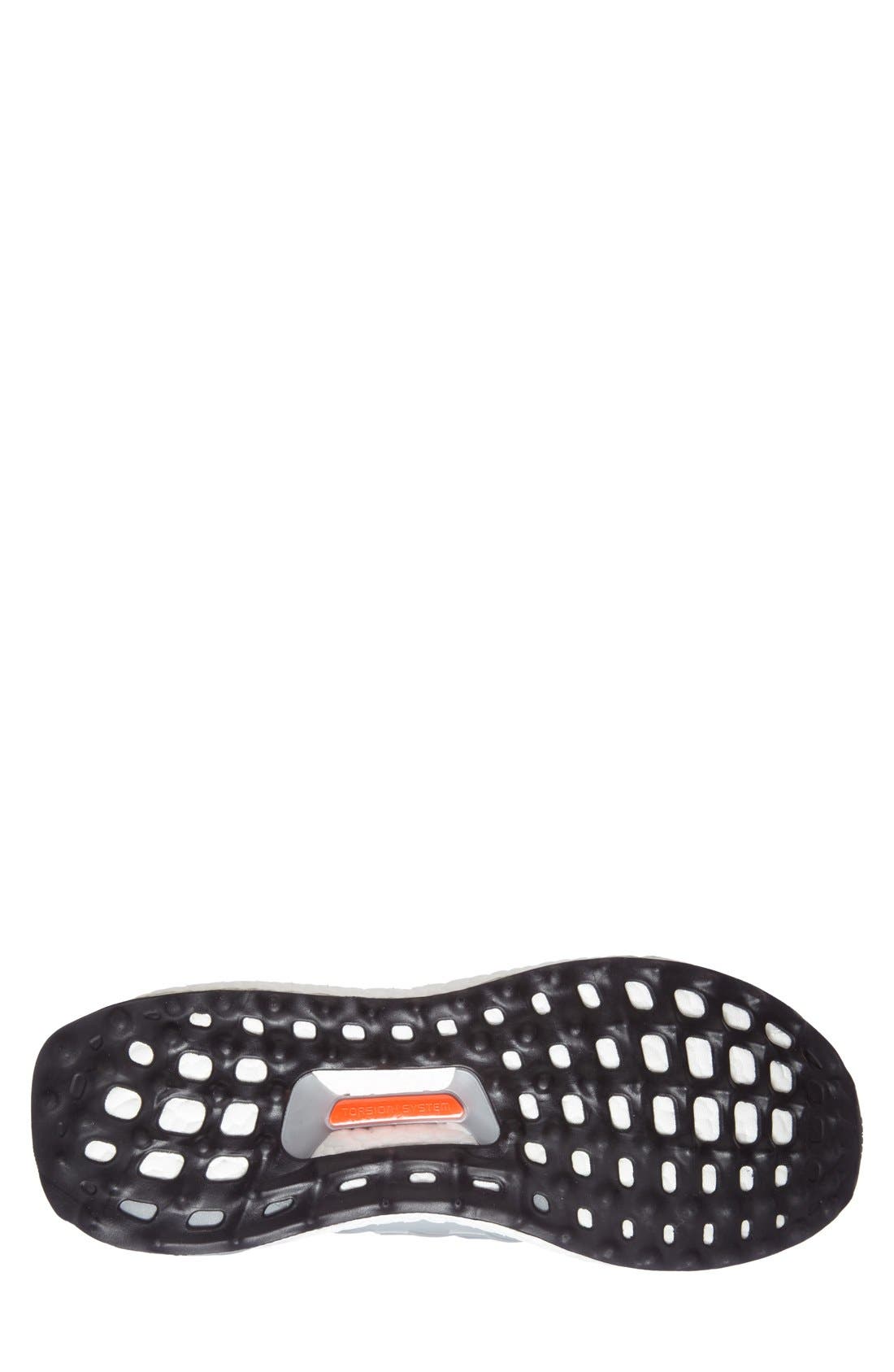 UltraBoost Running Shoe, Alternate, color, GREY/ SILVER/ SOLAR RED