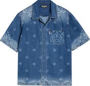 CRIMINAL DAMAGE Laser Print Denim Shirt