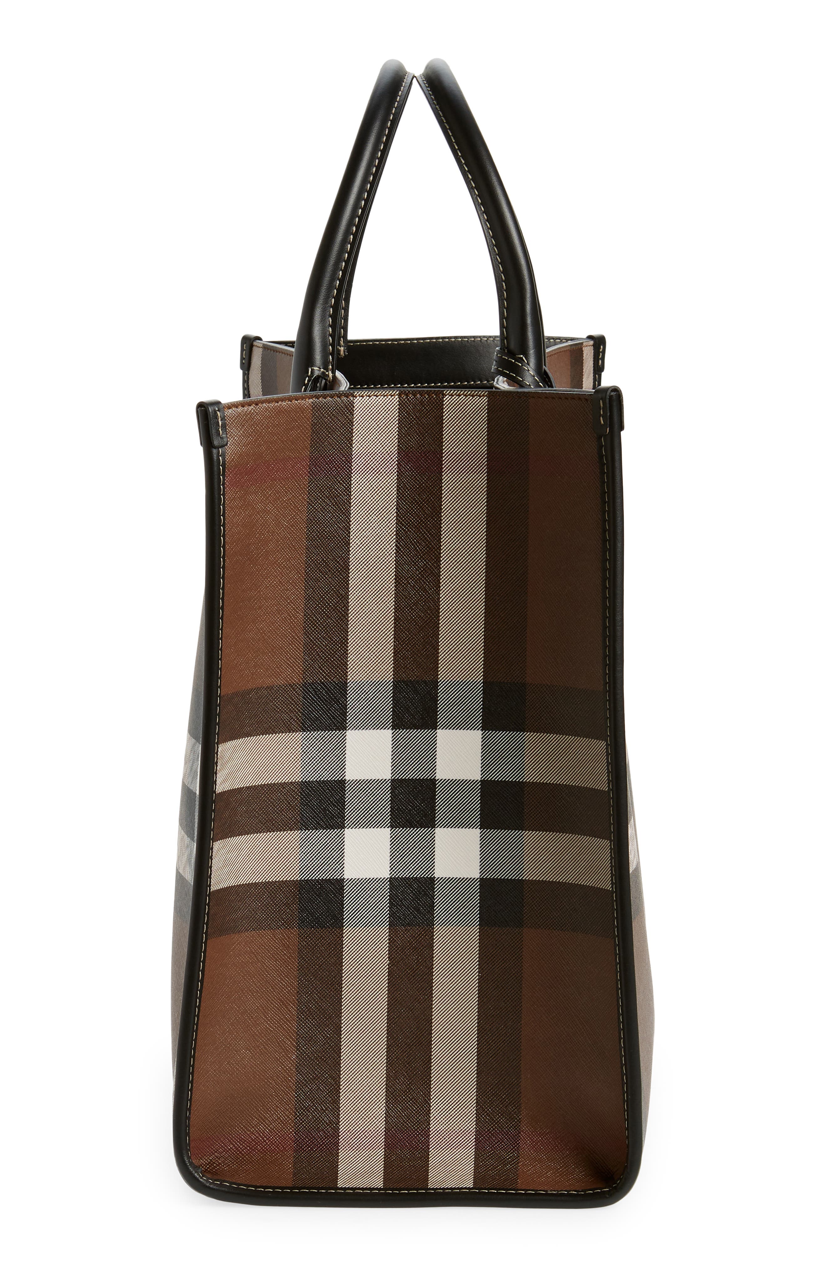 Burberry Denny Check Canvas Tote, Alternate, color, 