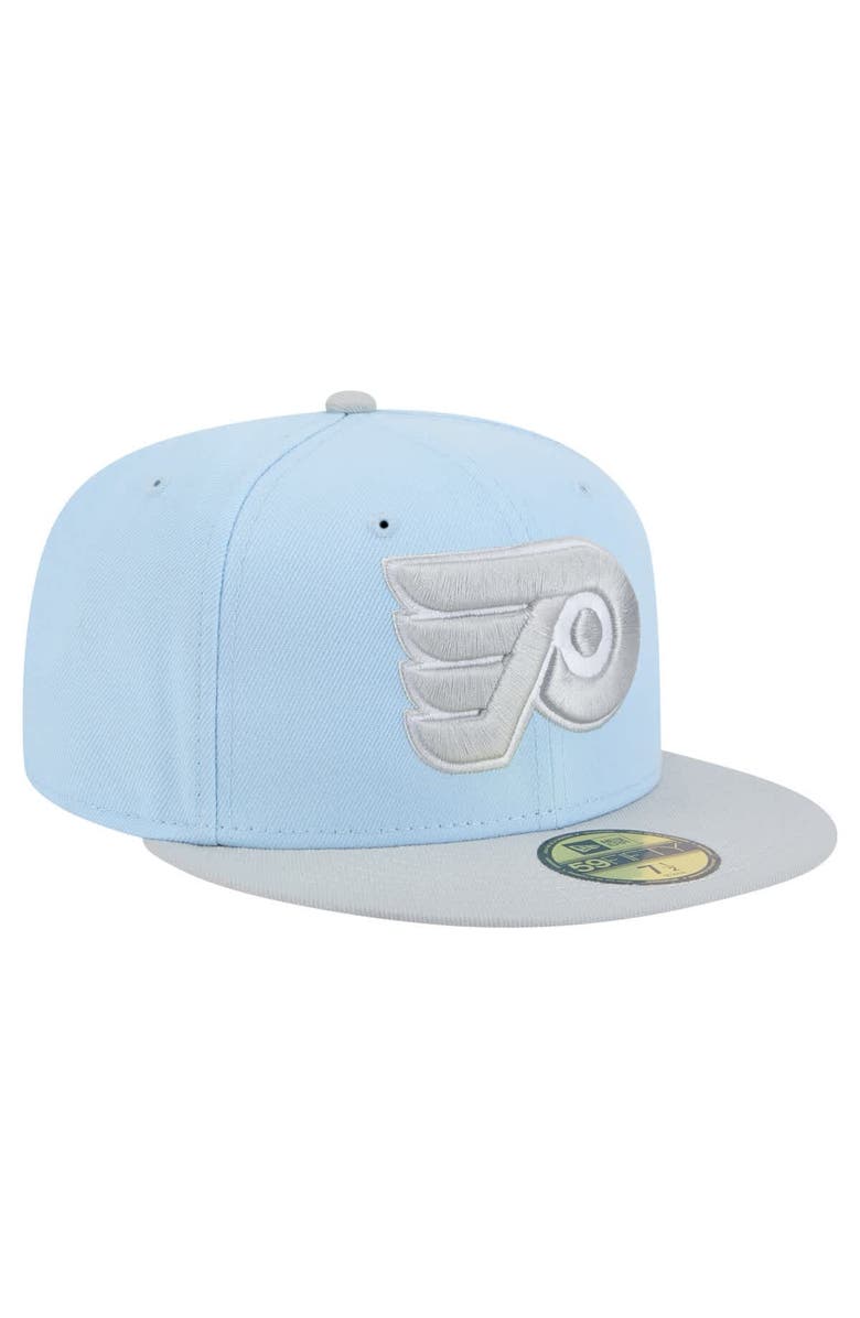 New Era Men's New Era Light Blue/Gray Philadelphia Flyers Color Pack Two-Tone 59FIFTY Fitted Hat, Alternate, color, Light Blue