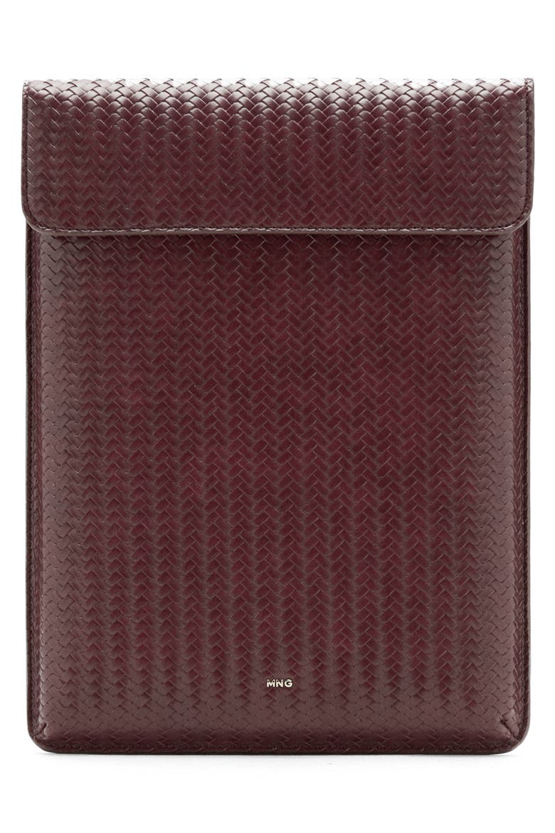 Braided Laptop Sleeve, Alternate, color, BURGUNDY