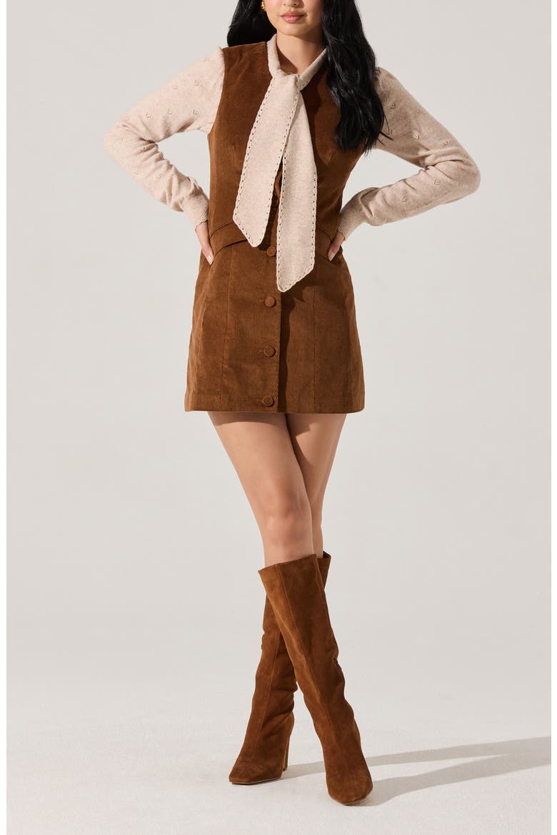Gisselle Corduroy Minidress, Alternate, color, CAMEL