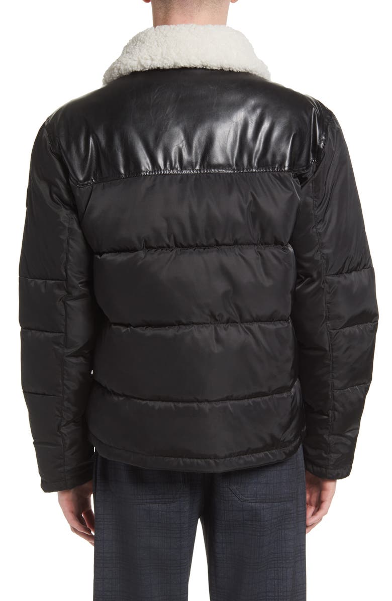 Noize Vroni Mixed Media Puffer Jacket, Alternate, color, 