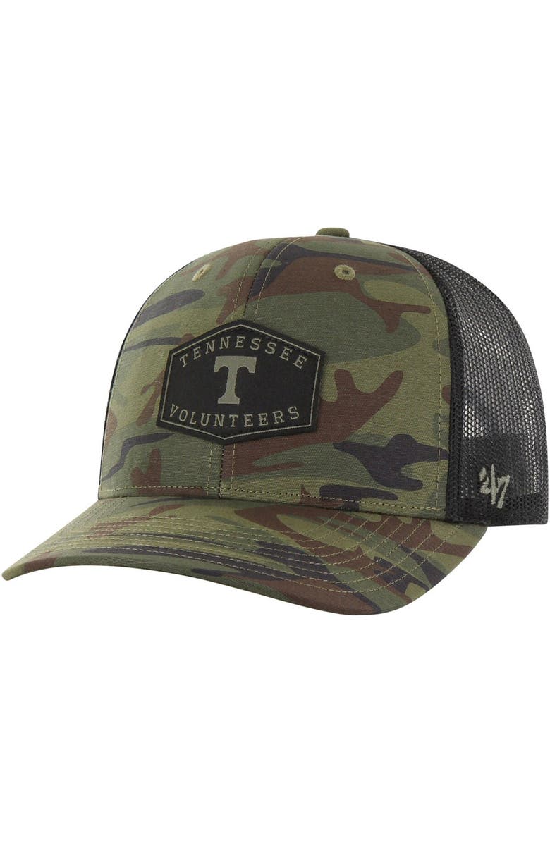 '47 Men's '47 Camo/Black Tennessee Volunteers OHT Military Appreciation Cargo Convoy Adjustable Hat, Main, color, 