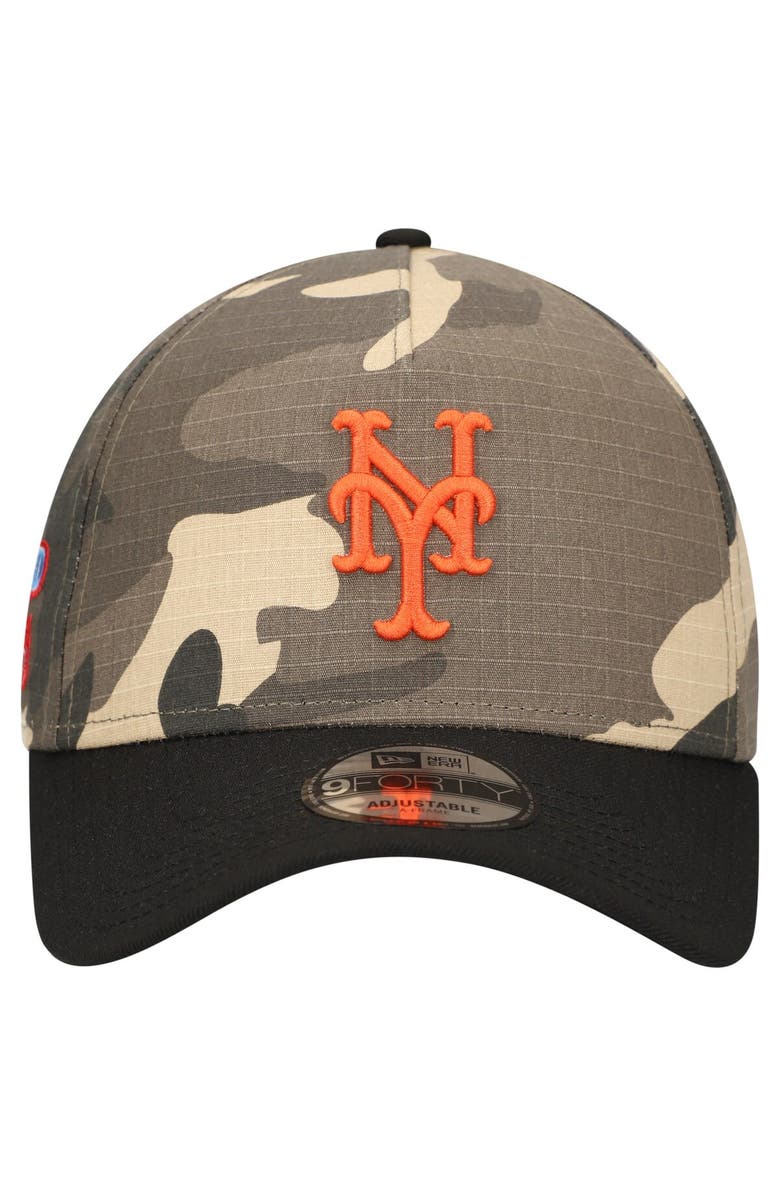 New Era Men's New Era New York Mets Camo Crown A-Frame 9FORTY Adjustable Hat, Alternate, color,