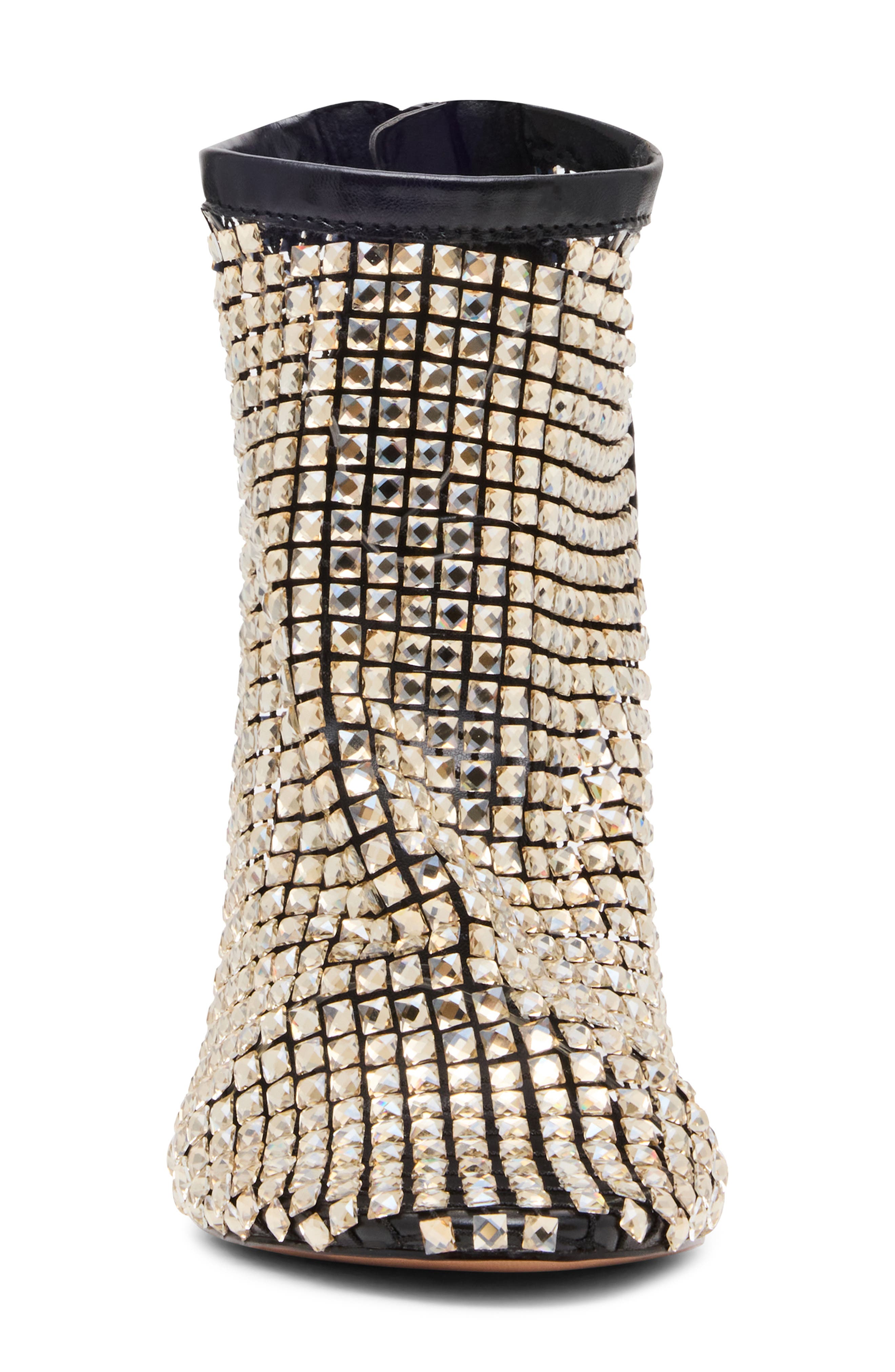 Steve Madden Dancin' Crystal Mesh Pointed Toe Bootie, Alternate, color, Gold Multi