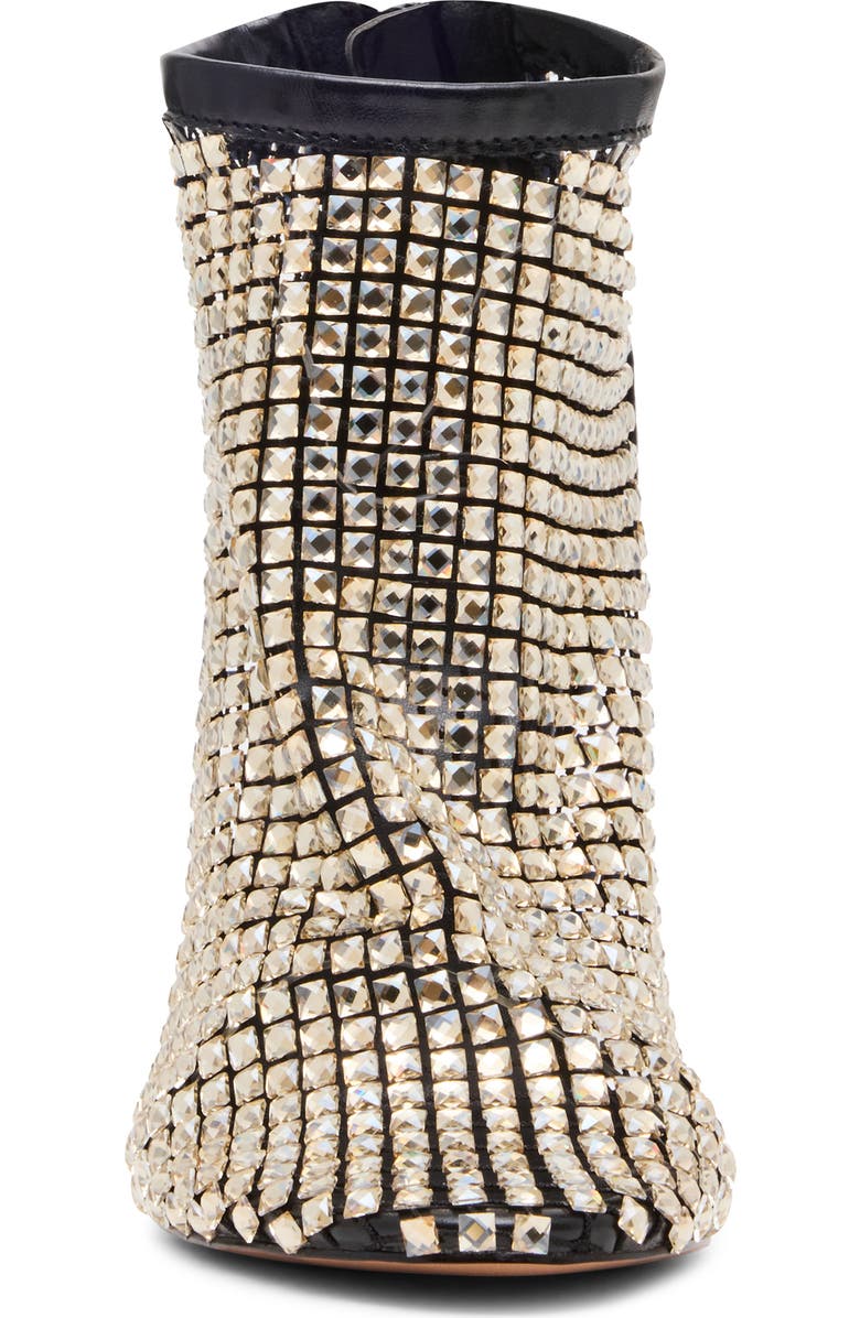 Steve Madden Dancin' Crystal Mesh Pointed Toe Bootie, Alternate, color, Gold Multi