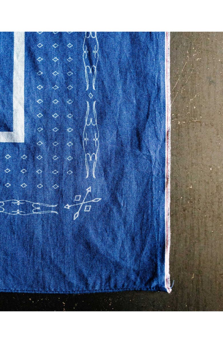 Fortela Printed Logo Cotton Bandana, Alternate, color, Indaco