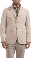 Bugatchi Three Button Blazer with Quilted Bib