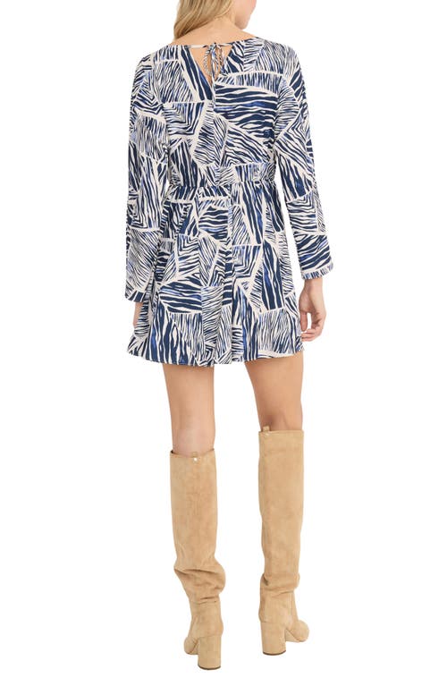 The Good Journey Long Sleeve Print Minidress In Multi