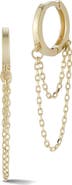 Ember Fine Jewelry Chain Drop Huggie Hoop Earrings