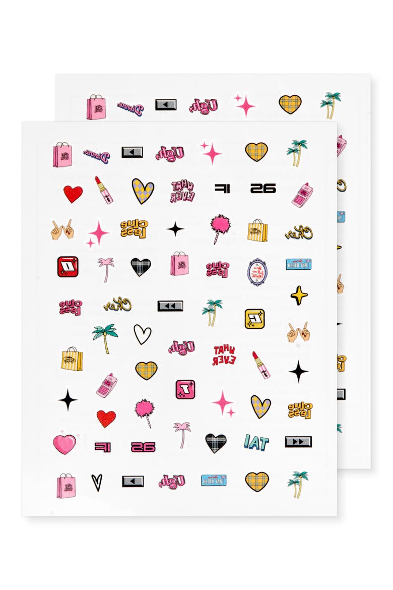 Clueless Whatever Nail Art Tattoos, Alternate, color, MULTI