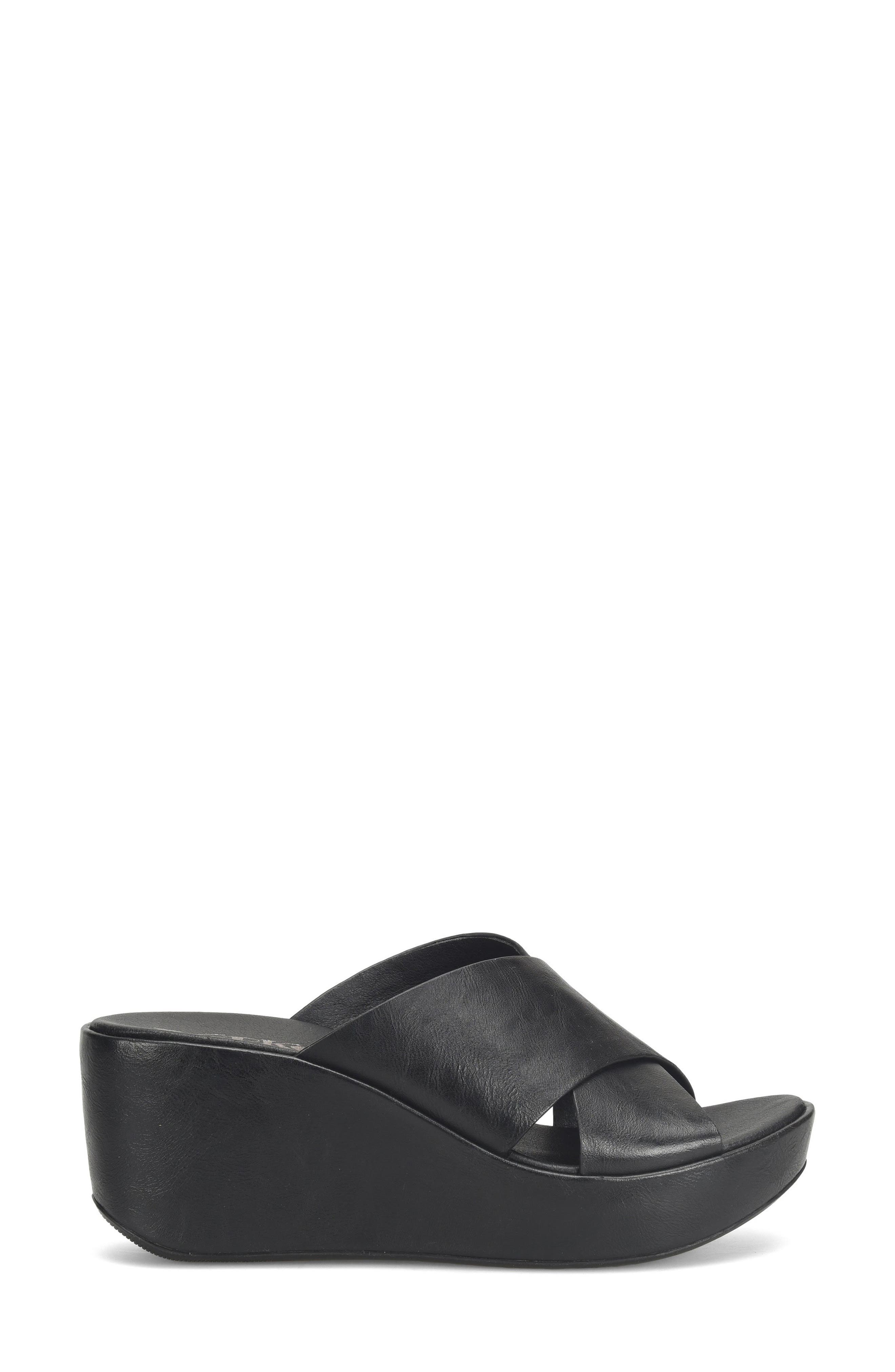 KORKS Madera Wedge Sandal, Alternate, color, Black