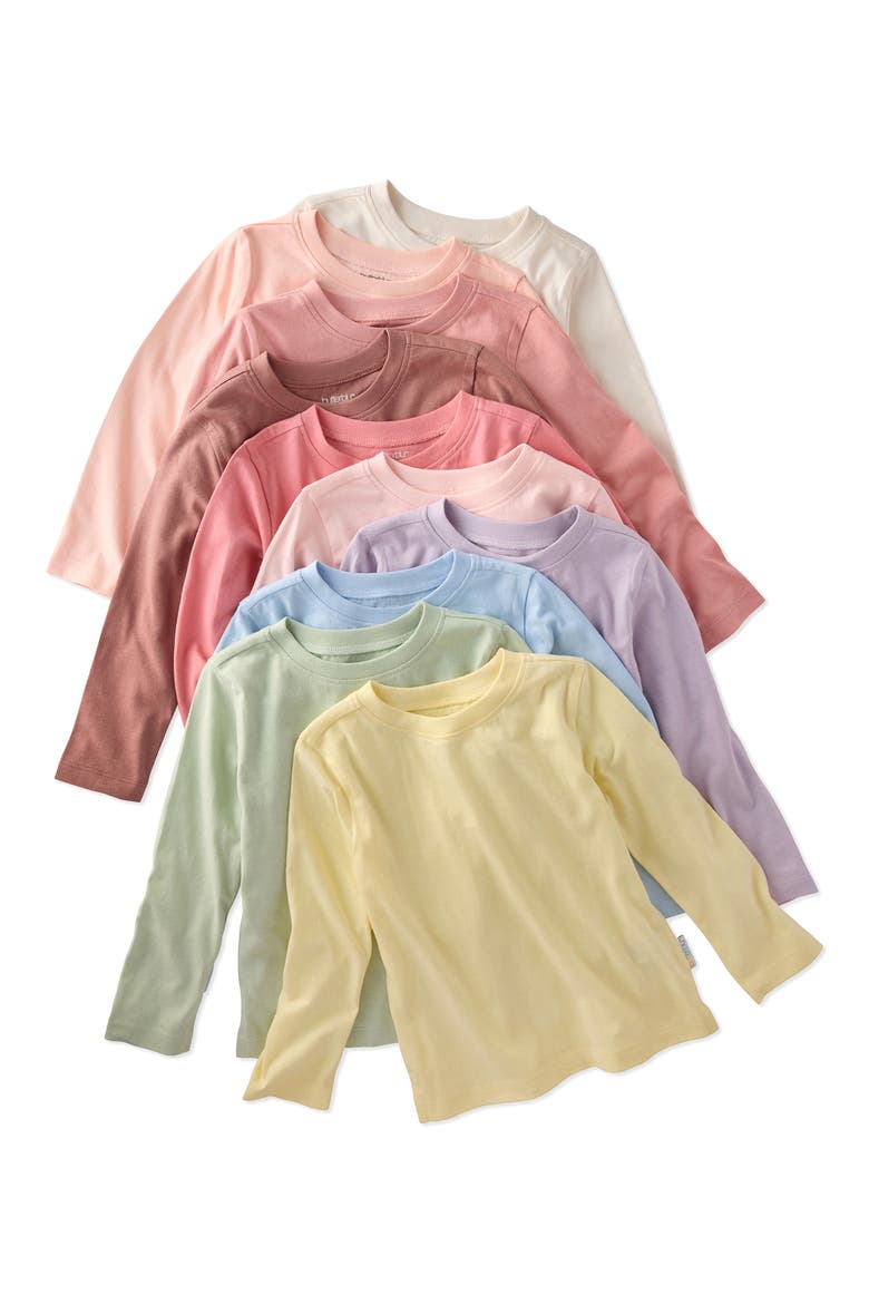 London 10-Pack Assorted Organic Cotton T-Shirts, Main, color, SUNSET HAZE RAINBOW
