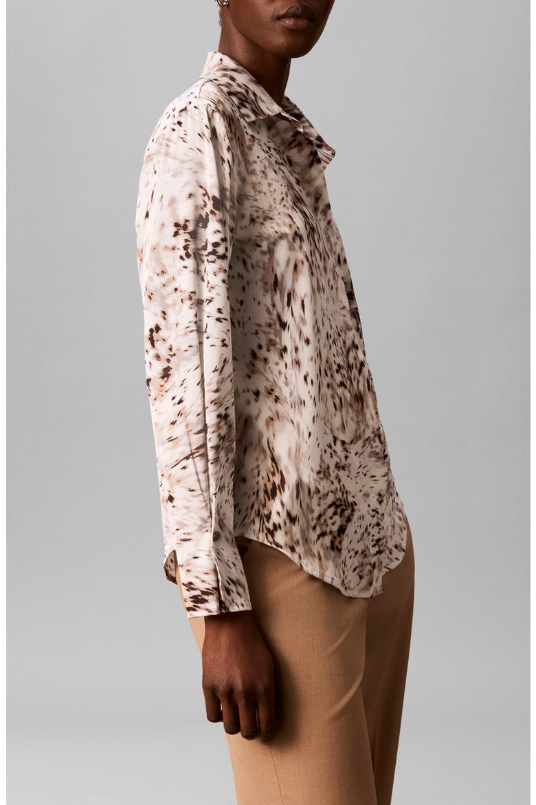 Pleated Button Front Shirt, Alternate, color, WHITE