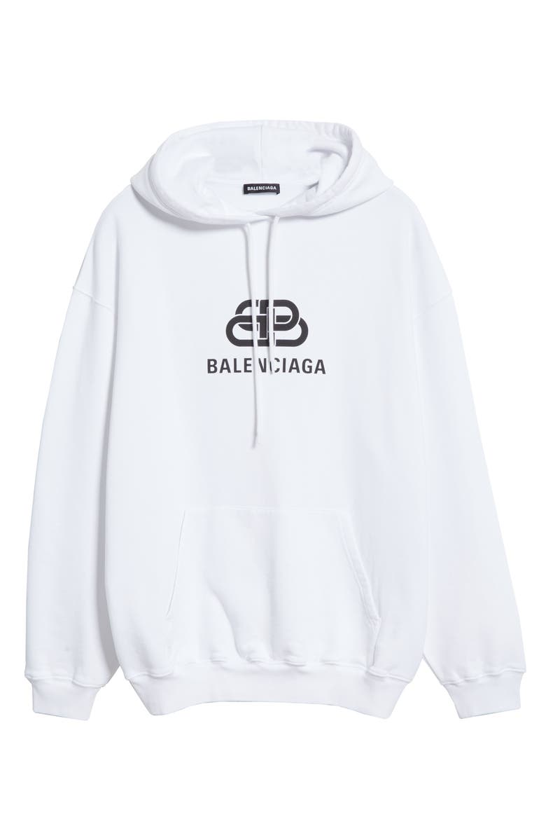 Balenciaga BB Logo Graphic Hoodie, Alternate, color,