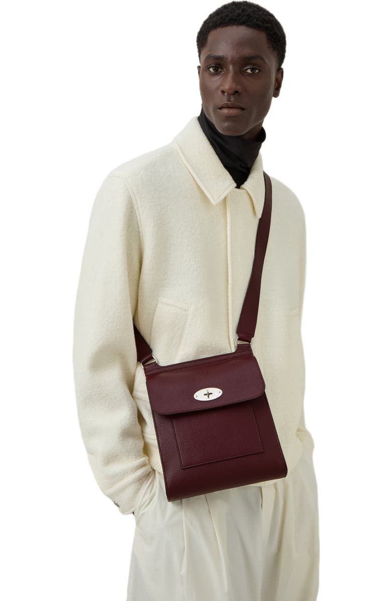 Mulberry Antony Leather Crossbody Bag, Alternate, color, Black Cherry