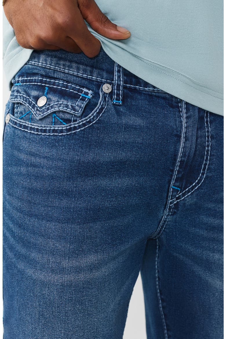 Geno Button Flap Pocket Slim Jeans, Alternate, color, MEDIUM BLAZE