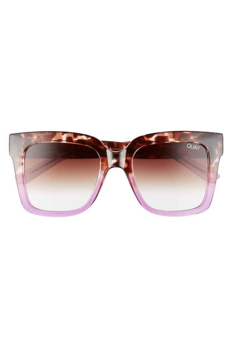 Icy 52mm Gradient Square Sunglasses, Alternate, color, TORTOISE PURPLE/ BROWN FADE