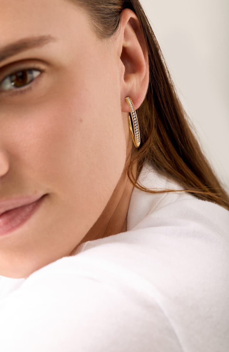 Bony Levy Kiera Diamond Hoop Earrings, Alternate, color, 18K Yellow Gold